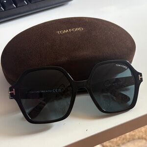 New & never worn Tom Ford Hexagonal Black Oversized Sunglasses
